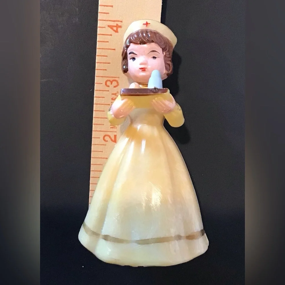 Vintage Nurse Figurine Caketopper with Moveable Arms